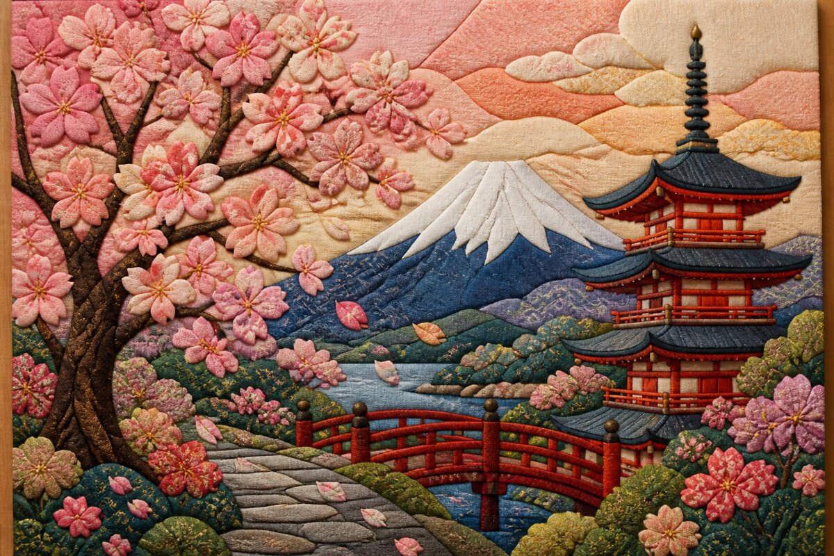 Kinusaiga Fabric Painting