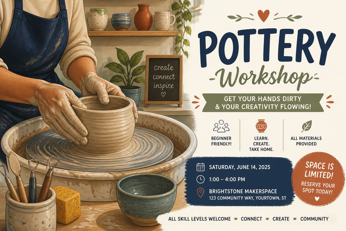 Level 2: Wheel Pottery Class