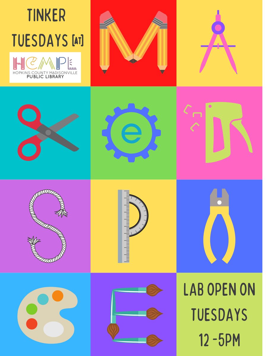 Tinker Tuesdays Makerspace Lab!
